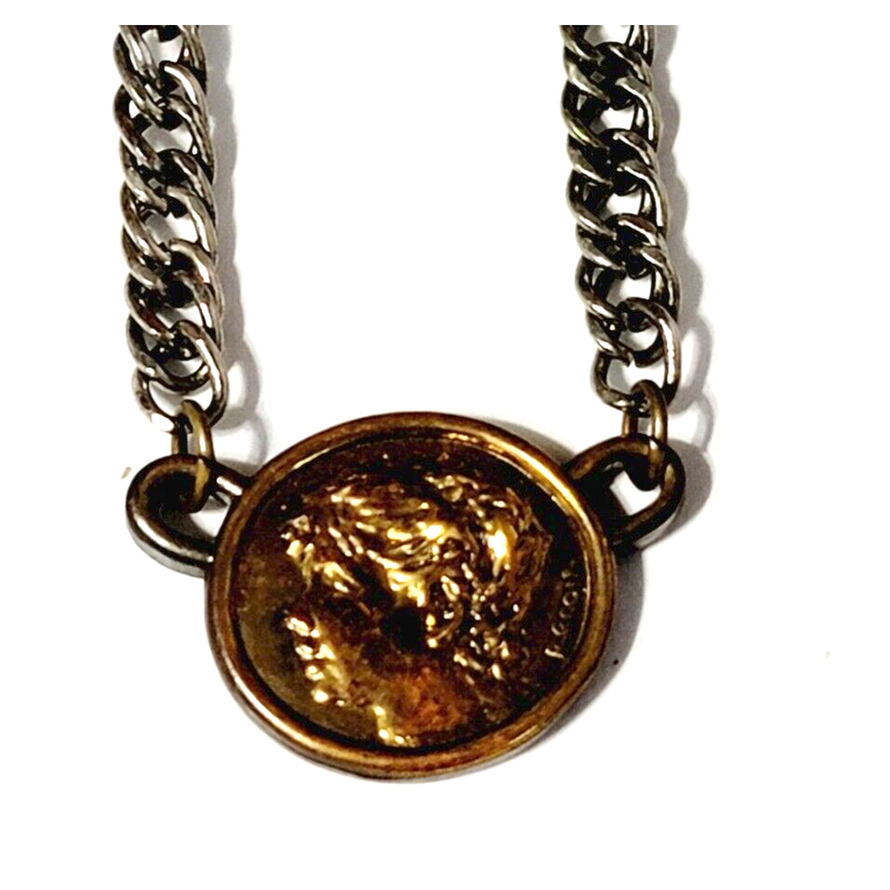 Vintage‎ Lillian Vernon Coin Necklace 1977 JEAN 1894 16" Necklace sn01-14